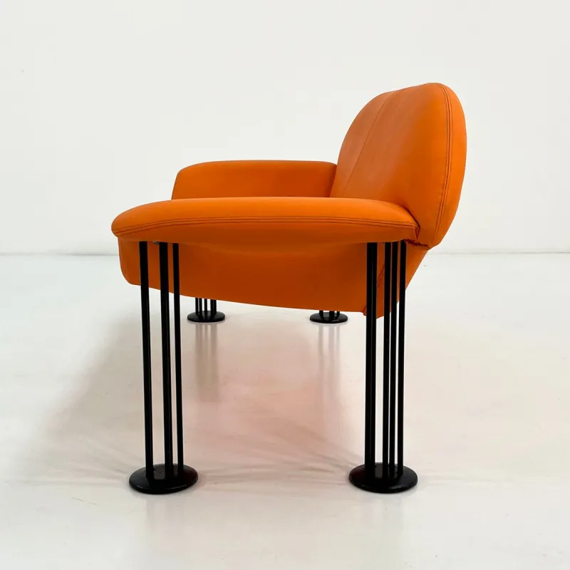 Pamono Orange Sofa by Burkhard Vogtherr for Hain & Tohme, 1980s> Couches & Sofas