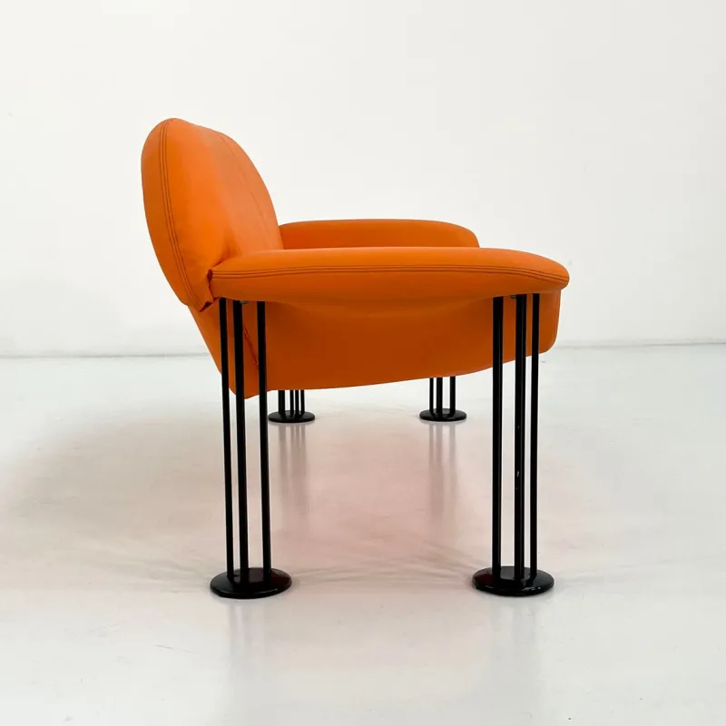 Pamono Orange Sofa by Burkhard Vogtherr for Hain & Tohme, 1980s> Couches & Sofas