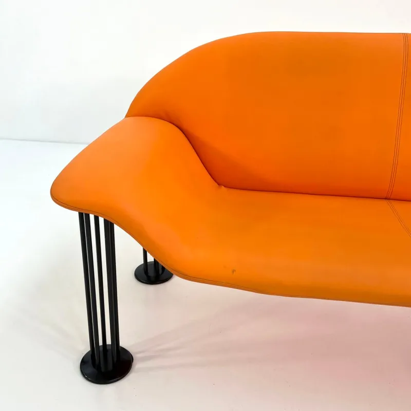 Pamono Orange Sofa by Burkhard Vogtherr for Hain & Tohme, 1980s> Couches & Sofas