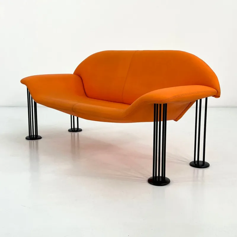 Pamono Orange Sofa by Burkhard Vogtherr for Hain & Tohme, 1980s> Couches & Sofas