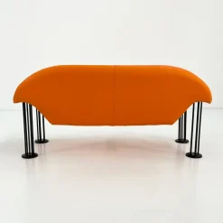 Pamono Orange Sofa by Burkhard Vogtherr for Hain & Tohme, 1980s><noscript><img width=