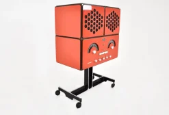 Best Pamono Orange Stereophonic RR-126 Radio by Achille & Pier Giacomo Castiglioni for Brionvega, 1960s
