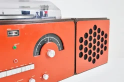 Best Pamono Orange Stereophonic RR-126 Radio by Achille & Pier Giacomo Castiglioni for Brionvega, 1960s