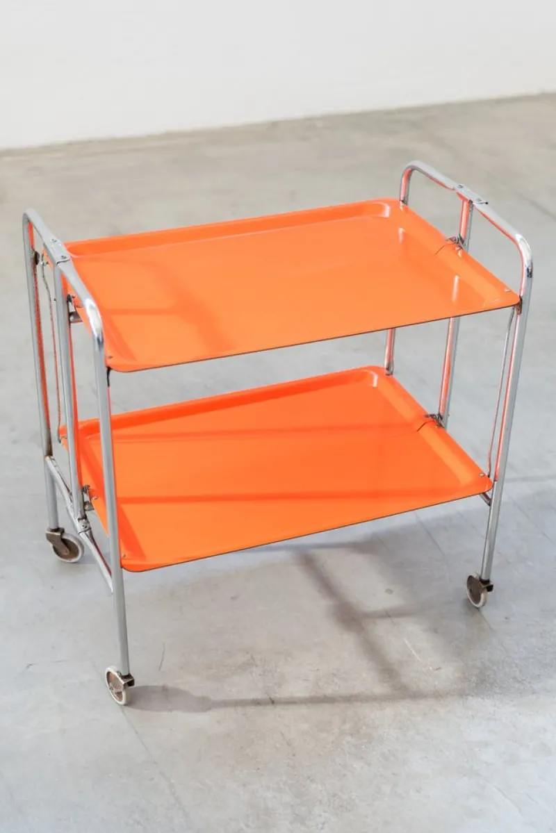 Pamono Orange Trolley, 1970s> Serving Bar Carts & Trolleys