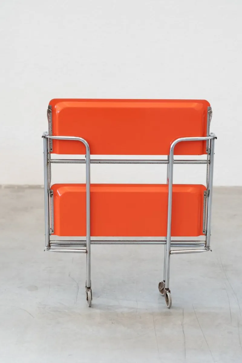 Pamono Orange Trolley, 1970s> Serving Bar Carts & Trolleys
