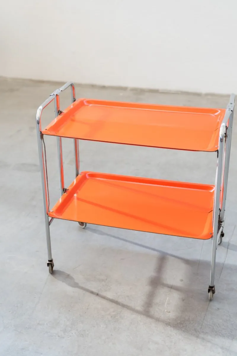 Pamono Orange Trolley, 1970s> Serving Bar Carts & Trolleys