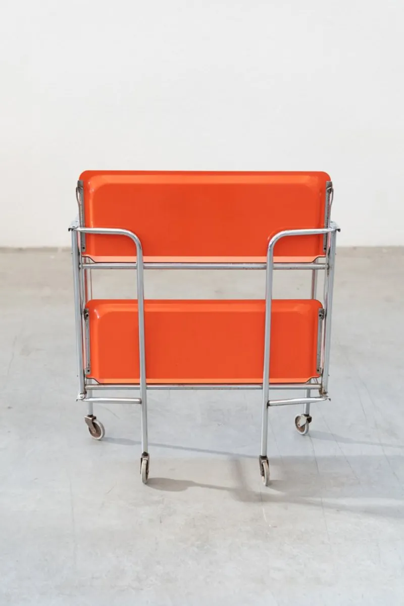Pamono Orange Trolley, 1970s> Serving Bar Carts & Trolleys
