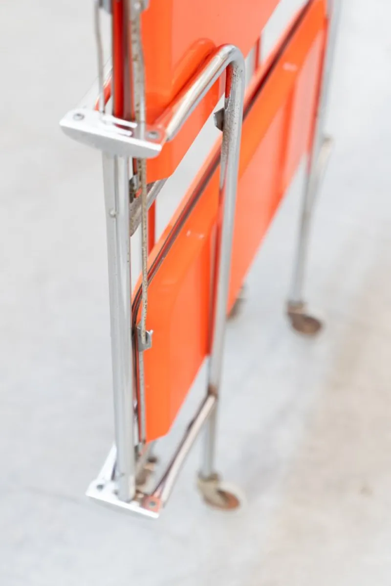 Pamono Orange Trolley, 1970s> Serving Bar Carts & Trolleys