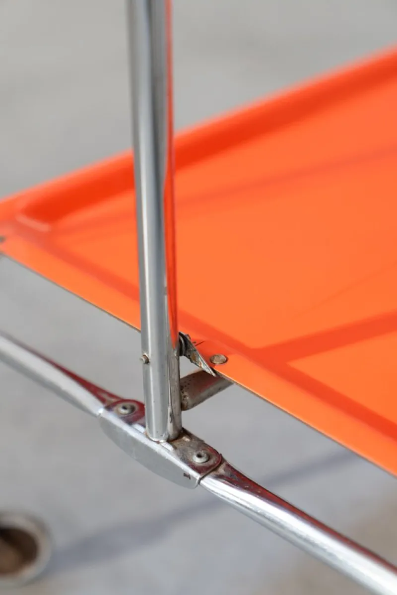 Pamono Orange Trolley, 1970s> Serving Bar Carts & Trolleys