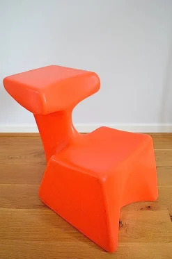 Hot Pamono Orange Zocker Children's Chair by Luigi Colani for Top System Burkhard Lübke, 1971