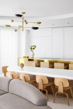 Pamono Orbitale Brass Chandelier by Silvio Piattelli><noscript><img width=