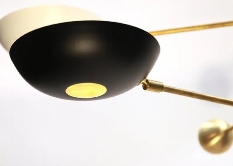 Pamono Orbitale Brass Chandelier by Silvio Piattelli> Ceiling Lights