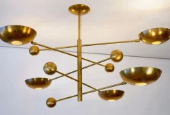Pamono Orbitale Brass Chandelier by Silvio Piattelli><noscript><img width=