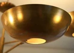 Pamono Orbitale Brass Chandelier by Silvio Piattelli><noscript><img width=