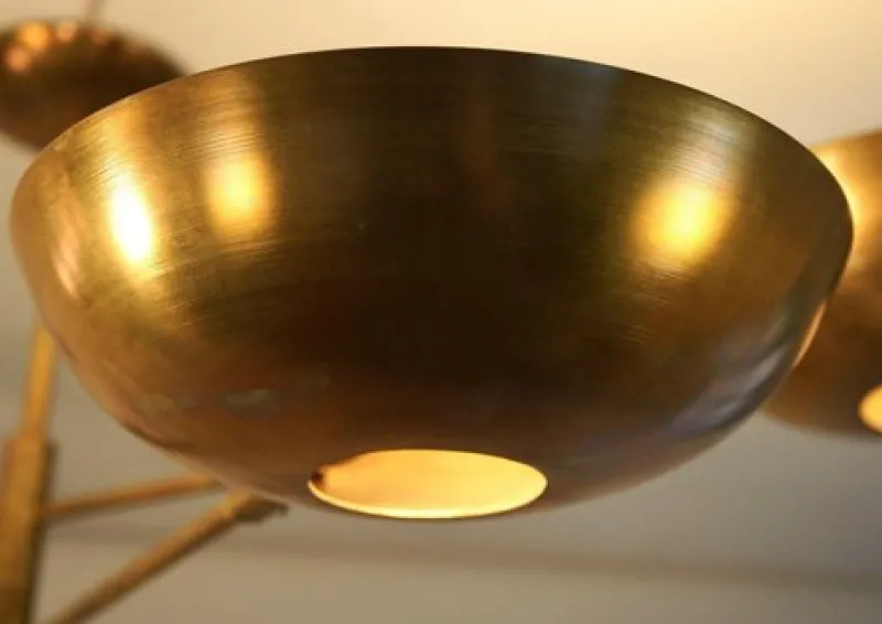 Pamono Orbitale Brass Chandelier by Silvio Piattelli> Ceiling Lights