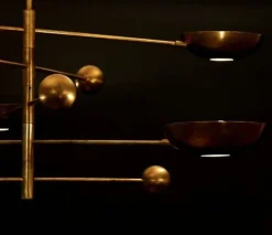 Pamono Orbitale Brass Chandelier by Silvio Piattelli><noscript><img width=