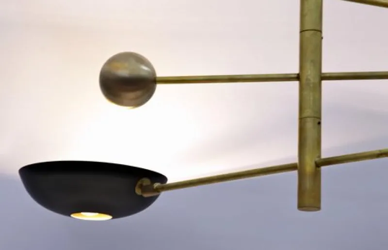 Best Pamono Orbitale Brass Chandelier by Silvio Piattelli