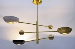 Best Pamono Orbitale Brass Chandelier by Silvio Piattelli