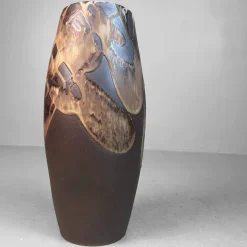 Pamono Organic Ikebana Vase with Abstract Glaze, 1970s><noscript><img width=