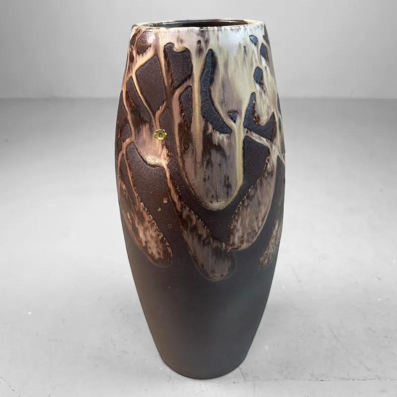Pamono Organic Ikebana Vase with Abstract Glaze, 1970s> Vases