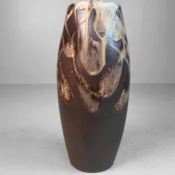 Pamono Organic Ikebana Vase with Abstract Glaze, 1970s><noscript><img width=