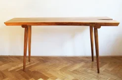 Pamono Organic Oak Side Table from Uluv, 1960s><noscript><img width=