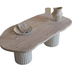 Pamono Organic Top 120 Beige Travertine Decorative Low Coffee Table by Beije Avenue> Tables