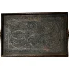 Discount Pamono Oriental Folk Art Carved Tray, 1900s