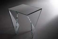 Pamono Origami Calcio Side Table in Crystal Glass by Barberini & Gunnell><noscript><img width=