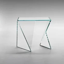 Pamono Origami Calcio Side Table in Crystal Glass by Barberini & Gunnell><noscript><img width=