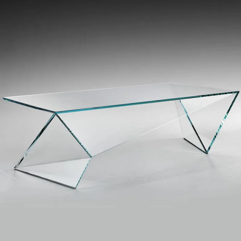 Pamono Origami Coffee Table in Crystal Glass by Barberini & Gunnell> Tables