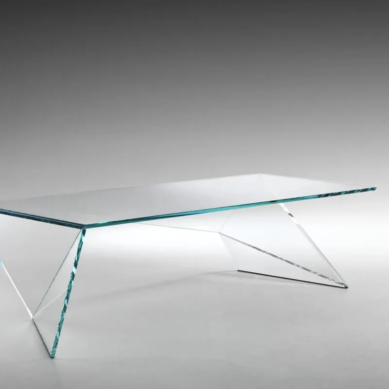 Pamono Origami Coffee Table in Crystal Glass by Barberini & Gunnell> Tables