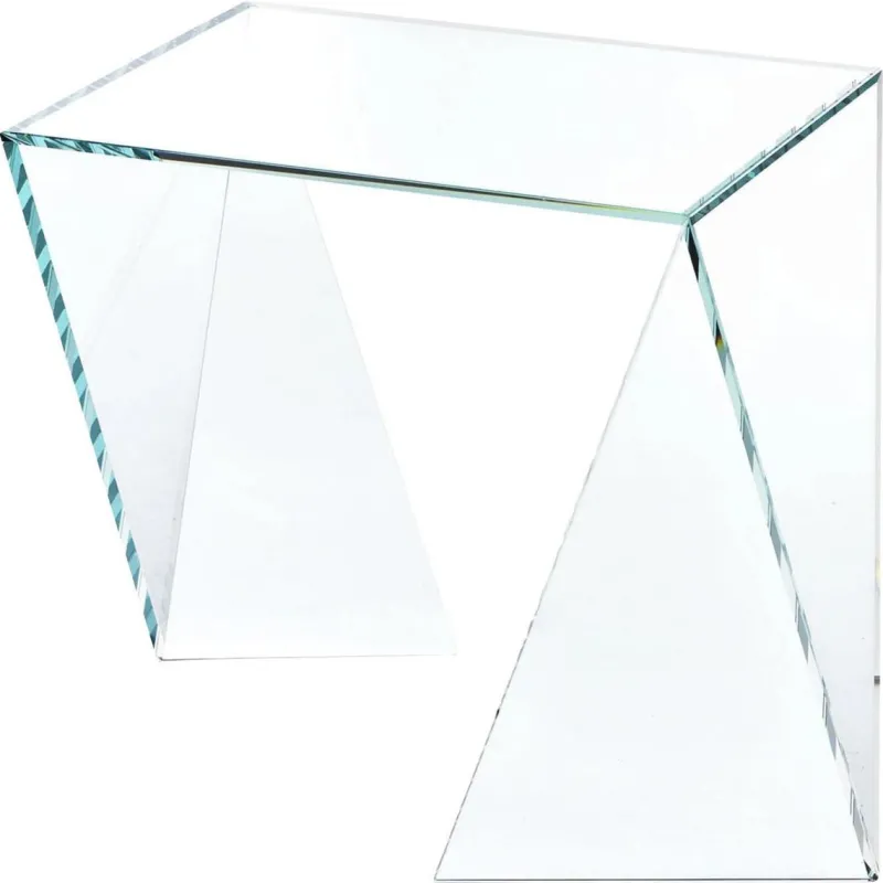 Pamono Origami Side Table in Crystal Glass by Barberini & Gunnell> Tables