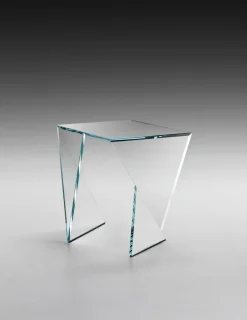 Pamono Origami Side Table in Crystal Glass by Barberini & Gunnell> Tables