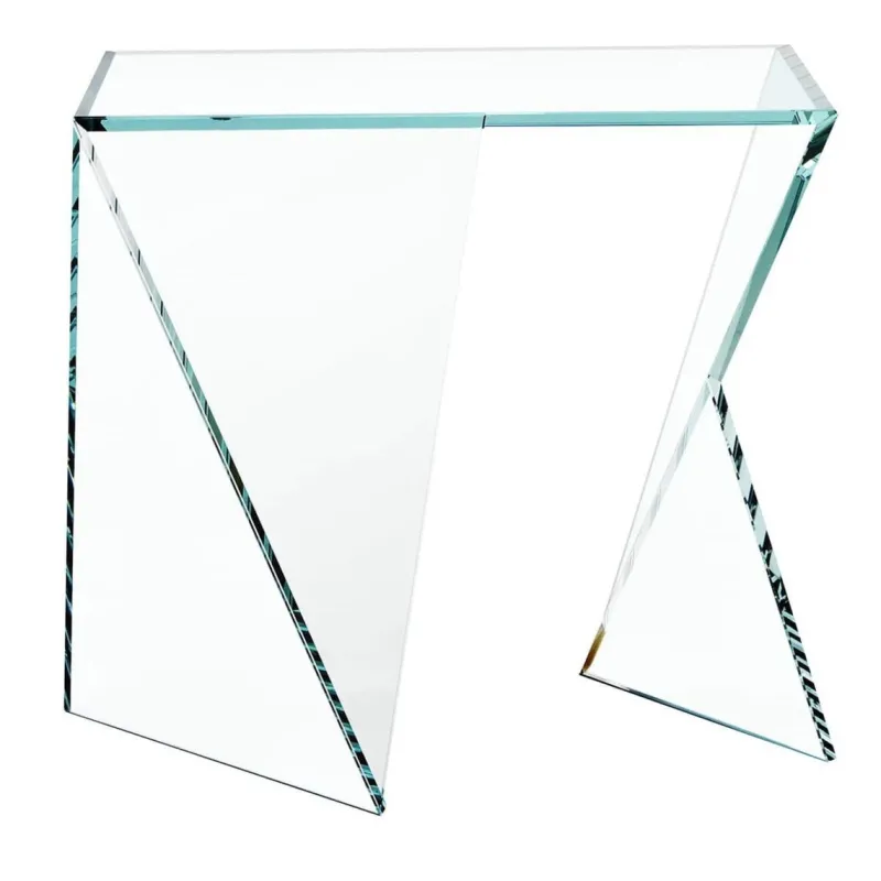 Pamono Origami Side Table in Crystal Glass by Barberini & Gunnell> Tables