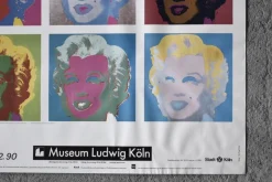 Pamono Original Andy Warhol Marilyn Monroe Exhibition Poster by Ros Nagy-Roden, Museum Ludwig Köln, 1989-1990><noscript><img width=
