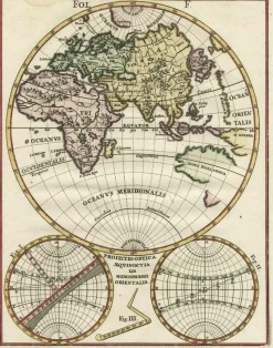 Pamono Original Antique Map of the Eastern Hemisphere, 1700><noscript><img width=