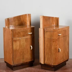 Pamono Original Art Deco Bedside Tables, Set of 2><noscript><img width=