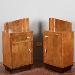 Pamono Original Art Deco Bedside Tables, Set of 2><noscript><img width=