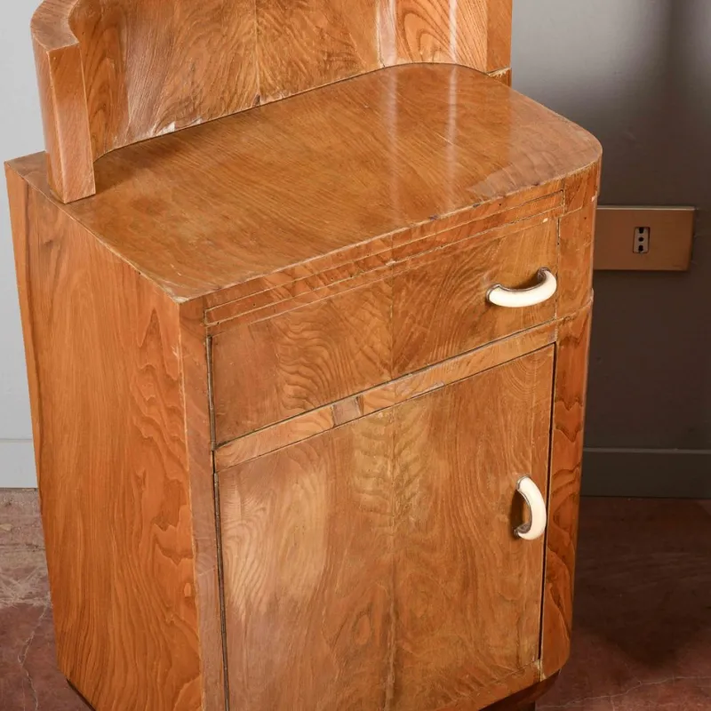 Pamono Original Art Deco Bedside Tables, Set of 2> Nightstands