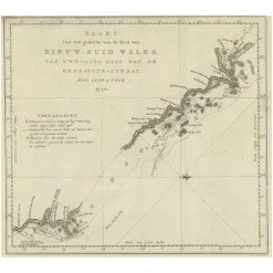 Outlet Pamono Original Copper Engraving of the Northeast Coast of Australia, 1803