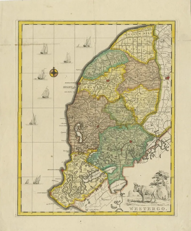 Online Pamono Original Copper-Engraving of Westergo, 1744