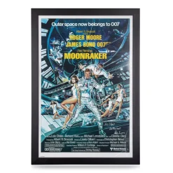Pamono Original James Bond 007 Moonraker Film Poster Signed by Roger Moore, 1979> Posters