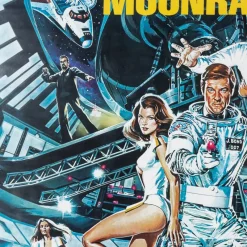 Pamono Original James Bond 007 Moonraker Film Poster Signed by Roger Moore, 1979> Posters