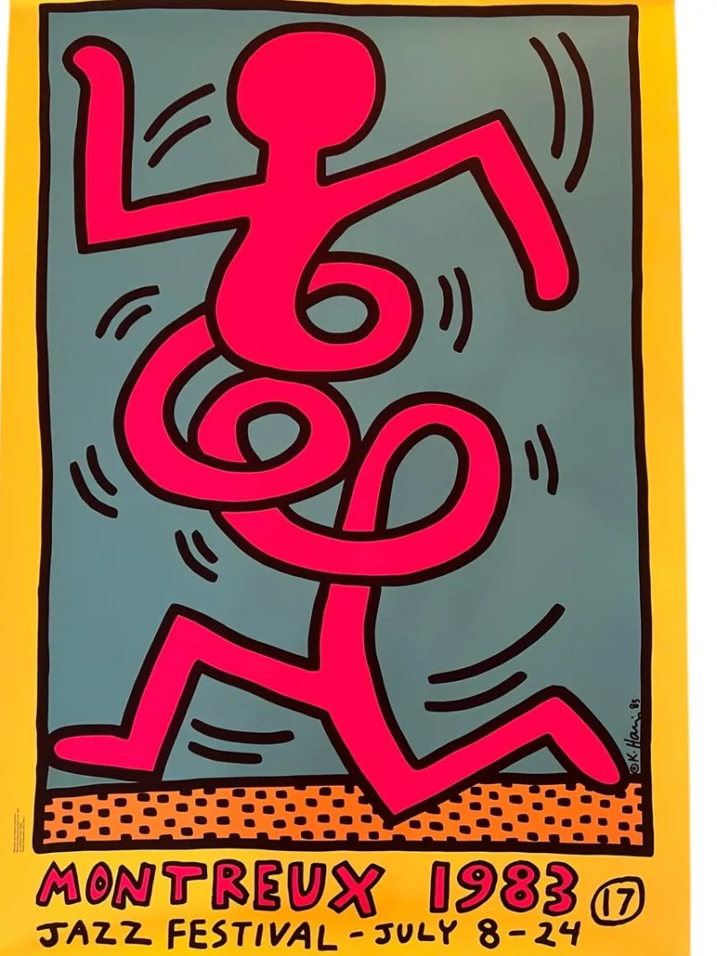 Pamono Original Montreux Jazz Festival Screenprint Poster by Keith Haring, 1983> Posters|Wall Decor