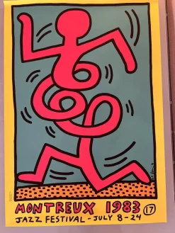 Pamono Original Montreux Jazz Festival Screenprint Poster by Keith Haring, 1983> Posters|Wall Decor