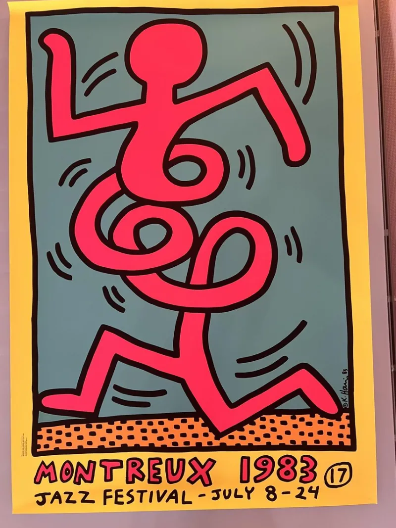Pamono Original Montreux Jazz Festival Screenprint Poster by Keith Haring, 1983> Posters|Wall Decor