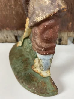 Hot Pamono Original Painted Door Stop of Golf Player in Cast Iron, 1940s
