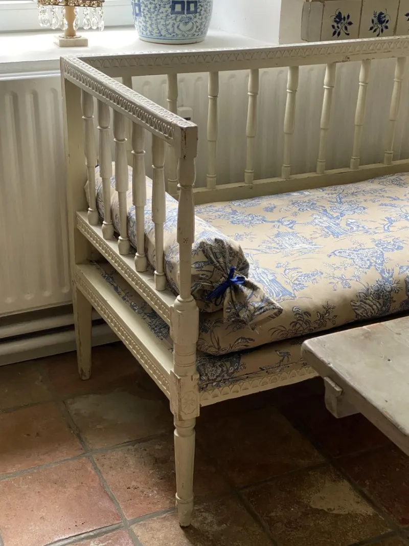 Pamono Original Swedish Bench with New Cover, 1880s> Benches