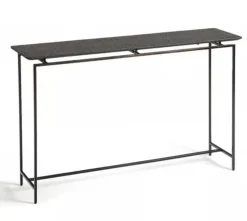 Pamono Oréko Rectangular Lava Stone and Metal Console Table by AM.PM, 2010s> Console Tables